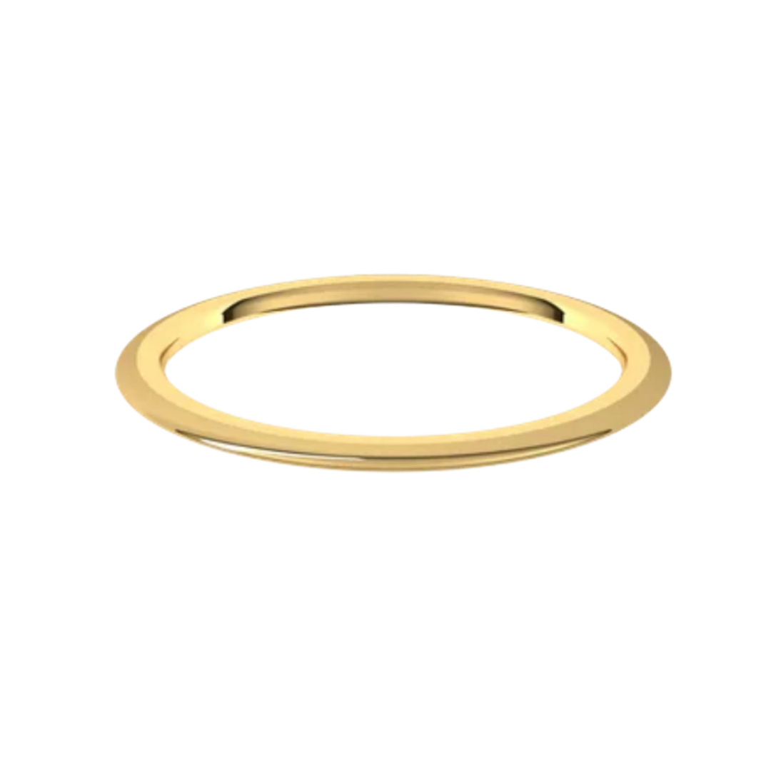 1mm Gold Stacking Spacer Band 14K White Gold